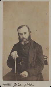 Generalløjtnant Sir James Outram i civilt tøj, Nice, 1862 af Unknown