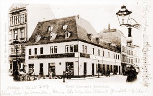 Robert Schumanns hus (1810 - 1856) i Zwickau i Tyskland. af Unknown photographer