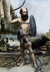 Native australske våben af en boomerang - autokrom af Unknown photographer