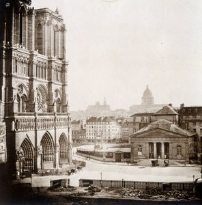 Notre Dame de Paris og pladsen, slutningen af det 19. århundrede af Unknown photographer