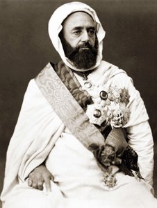 Portræt af Abd el-Kader omkring af Unknown photographer
