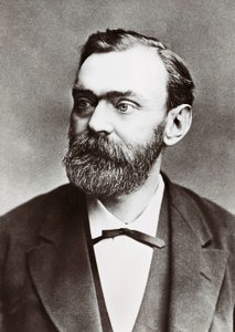 Portræt af Alfred Berhard Nobel (1833-1896), svensk kemiker. Fotografi af Unknown photographer