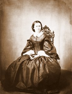 Portræt af Clara Schumann (1819 - 1896), hustru til Robert Schumann. af Unknown photographer