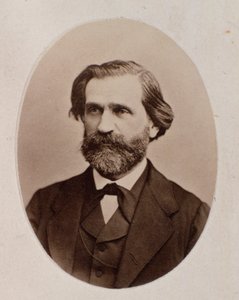 Portræt af Giuseppe Verdi (s/h foto) af Unknown photographer