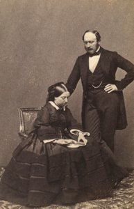 Portræt af dronning Victoria af England og prinsgemalen Albert af Sachsen-Coburg-Gotha af Unknown photographer