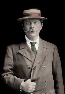 Portræt af Sir Arthur Conan Doyle (1859-1930), engelsk forfatter, skaberen af karakteren "Sherlock Holmes". af Unknown photographer