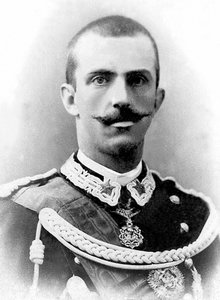 Portræt af Victor Emmanuel III af Italien (Victor-Emmanuel) (Vittorio Emanuele) (1869-1947), konge af Italien fra 1900 indtil hans abdicering i 1946. af Unknown photographer