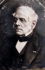 Portræt af den engelske komponist Daniel Francois Esprit Auber (1782-1871) Fotografi. 19. århundrede. Milano, biblioteca del conservatorio af Unknown photographer