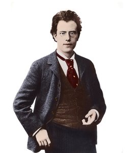 Portræt af den østrigske komponist og dirigent Gustav Mahler - af Unknown photographer