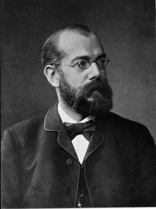 Portræt af den tyske læge Robert Koch (1843-1910). af Unknown photographer