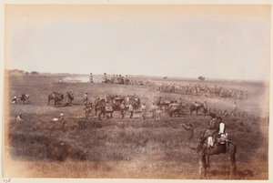 Sappere og minearbejdere laver skyttegrave under Delhi Camp of Exercise, 1885 ca. af Unknown