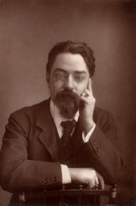 Sidney Webb, Baron Passfield (1859-1947), engelsk politisk økonom og social reformator, ca. 1890 (s/h-foto) af Unknown photographer