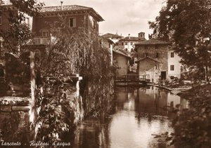 Tarcento, refleksioner over vand, postkort af Unknown photographer