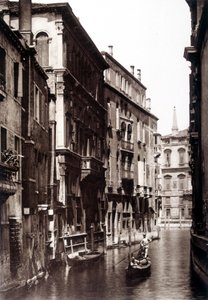 Grimani-kanalen i Venedig - fotografi, slutningen af det 19. århundrede