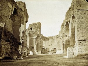Ruinerne af de termiske bade i Caracalla i Rom af Unknown photographer