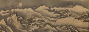 Landskab, 1600-tallet. af Unkoku Toban