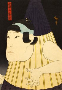 Uidentificeret skuespiller i rollen som et paraplymonster, ca. 1852. af Utagawa Hirosada