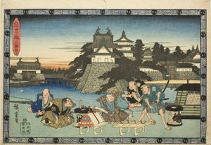 Akt 3 (Sandanme), fra serien "The Revenge of the Loyal Retainers (Chushingura)" af Utagawa Hiroshige