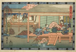 Akt 4 (Yondanme), fra serien "The Revenge of the Loyal Retainers (Chushingura)" af Utagawa Hiroshige