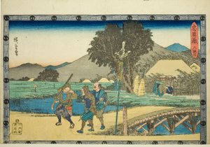 Akt 6 (Rokudanme), fra serien "The Revenge of the Loyal Retainers (Chushingura)" af Utagawa Hiroshige