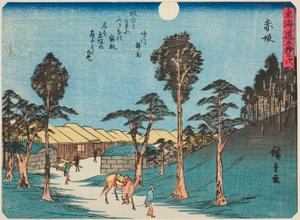 Akasaka, fra seriens "fifty-three S tachi sounds of the urbanity (urbanitet ved siden af ​​hovedbjerget)," Tilladt bygrad) af Utagawa Hiroshige
