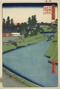 Benkei More fra Soto-Sakurada og Koji-cho (Udenfor Sakurada Benkei-bori Koji-cho), fra seriens ``Ridge dre d Fa net s Views of Edo (One Hundred Famous Views of Edo)