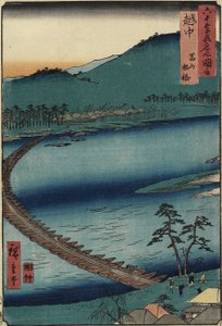 Boat Bridge ved Toyama, Etchu_-provinsen, september 1853