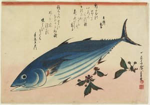 Bonito og kirsebærblade, 1832-1833