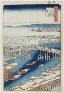 Klart vejr efter sne, Nihonbashi-broen, maj 1856