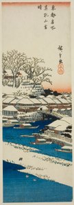 Klart vejr efter sne ved Matsuchi Hill (Matsuchiyama no yukibare), fra serien "Famous Views of the Eastern Capital (Toto meisho)" af Utagawa Hiroshige