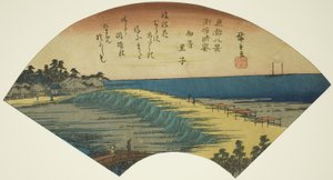 Klart vejr ved Susaki (Susaki seiran), fra serien "Eight Views of the Eastern Capital (Toto hakkei)" af Utagawa Hiroshige