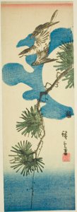 Gøg, Pine Brach og Fuldmåne af Utagawa Hiroshige