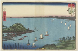 Deltaet af Abe-floden ved Yaizu, juli 1858