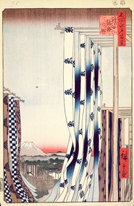 Dyers Quarter, Kanda, nr.75 fra One Hundred berømte udsigter over Edo, 1856 (træblok farvetryk) af Utagawa Hiroshige