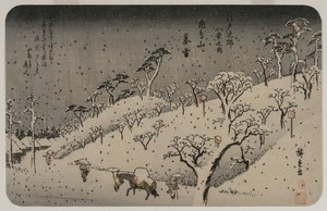 Aftensne på Asuka Hill, fra serien Eight Views of the Environs of Edo af Utagawa Hiroshige