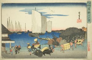 Aftenudsigt over Takanawa (Takanawa no yukei), fra serien "Famous Places in the Eastern Capital (Toto meisho)" af Utagawa Hiroshige