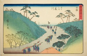 Fujikawa-af. 38, fra seriens "Fifty-three S tachi sound s of the urban degree (urban degree main mountain next)" af Utagawa Hiroshige