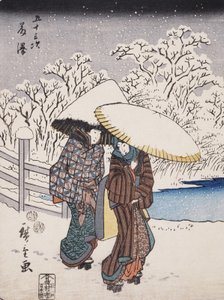 Fujisawa fra serien 53 Stations of the Tokaido, 1852 (træblok i farver)