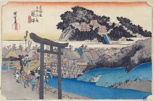 Fujisawa: Yugyo-ji, eller Shojoko-ji, buddhistiske tempel for Ji-sekten, fra serien 