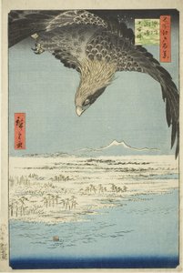Fukagawa Susaki og Jumantsubo (Fukagawa Susaki Jumantsubo), fra serien kei)” af Utagawa Hiroshige