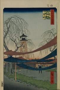 Hatsune ridebane i Bakuro-cho Hundrede berømte udsigter over Edo, 1856-1858 af Utagawa Hiroshige