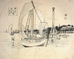 Hiroshige, Sejlbåde ved kysten af Utagawa Hiroshige