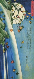 Hiroshige, Månen over et vandfald af Utagawa Hiroshige