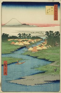 Horie og Nekozane, fra serien "One Hundred Famous Views of Edo (Meisho Edo hyakkei)" af Utagawa Hiroshige