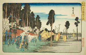 Inari Shine at Uncle (onkel Inari no Yashiro), fra seriens "fa net s pa s member Edo (ting berømt sted)" af Utagawa Hiroshige