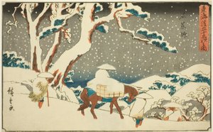 Ishiyakushi, fra seriens "fifty-three S tachi sounds of the urbanity (urban grad af hovedbjerget nedenfor)," af Utagawa Hiroshige