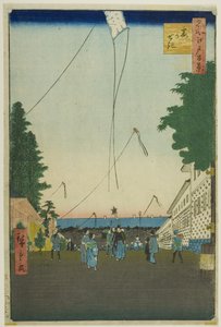 Kasumigaseki, fra serien "Hundrede berømte udsigter over Edo (Meisho Edo hyakkei)" af Utagawa Hiroshige