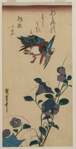 Isfugl og kinesiske klokkeblomster af Utagawa Hiroshige