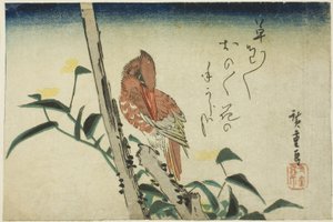 Isfugl og dagblomst af Utagawa Hiroshige