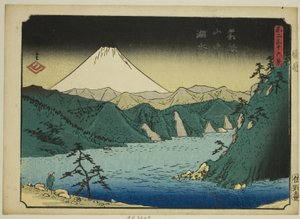 Sø i Hakone-bjergene (Hakone sanchu kosui), fra serien "Seksogtredive udsigter over Mount Fuji (Fuji sanjurokkei)" af Utagawa Hiroshige